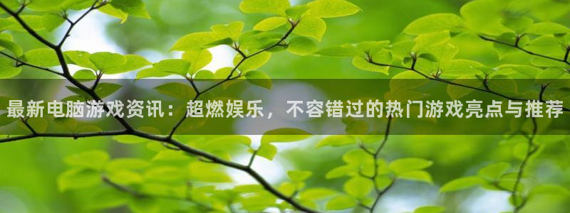 奇亿娱乐开户测速：最新电脑游戏资讯：超燃娱乐，不容错过的热门