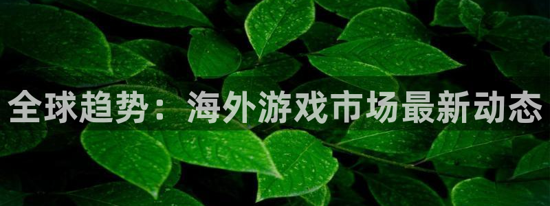 奇亿娱乐登陆地址：全球趋势：海外游戏市场最新动态